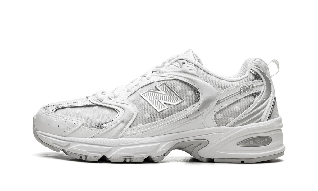 New Balance 530 Silver Metallic Polka Dots